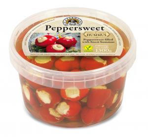 Peppersweet filled with hummus
