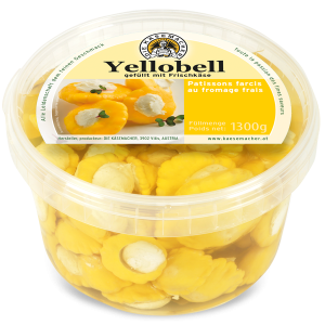 Yellobell filled with fresh cheese