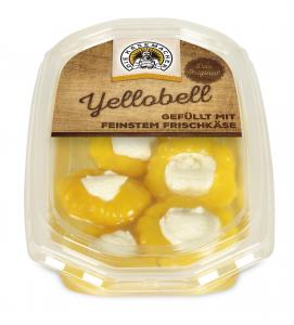 Yellobell filled with fresh cheese