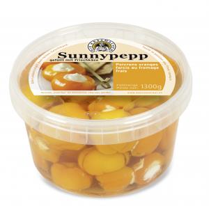Sunnypepp filled with fresh cheese