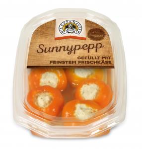 Sunnypepp filled with fresh cheese