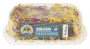 Goat´s milk cheese rolls with herbs and blossoms