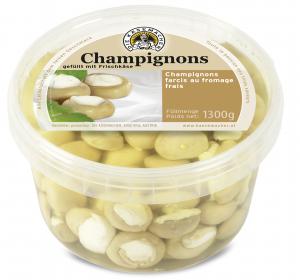 Mushrooms filled with fresh cheese