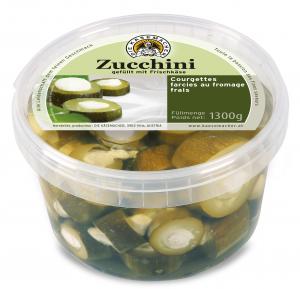 Zucchini filled with fresh cheese