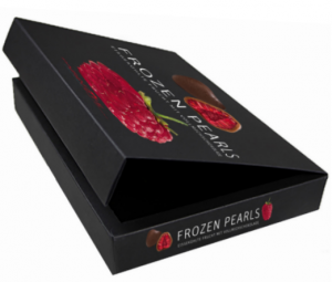 Chocolate covered berries in box