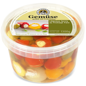 Vegetables filled with fresh cheese