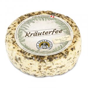 Semi-hard cheese refined with herbs