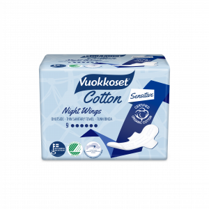 Sanitary towel Vuokkoset Cotton Night Wings
