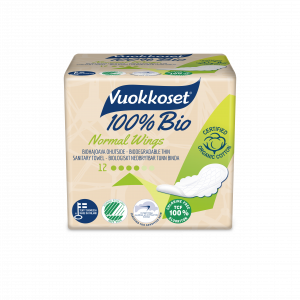 Sanitary towel Vuokkoset 100 % BIO Normal Wings