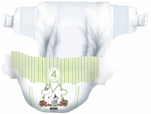 Open diapers / nappies Muumi Baby size 4 small package