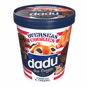 Vanilla ice cream with  cookies and caramel, 400ml