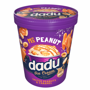 Vanilla ice cream with  salted peanuts and caramel, 400ml