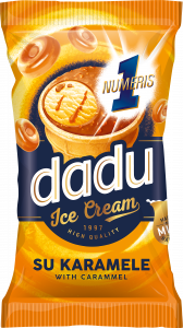 DADU Coated caramel ice cream with caramel filling in wafer cup, 120ml