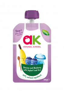 Organic Banana Blueberry with Yoghurt breakfast puree