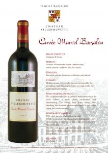 Cuvée Marcel Barsalou Château Villenouvette 2015