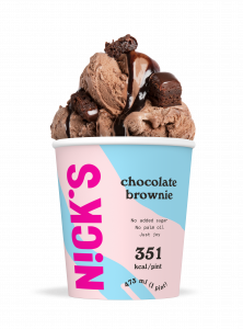 NICKS CHOCOLATE BROWNIE (LOW CALORIE ICE CREAM)