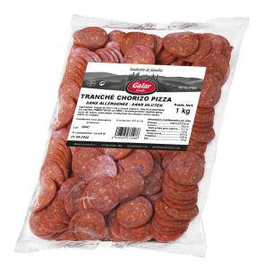 TOPPING PIZZA : PEPPERONI, DICED CHORIZO and COINS