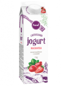 Strawberry yoghurt. Lactose free