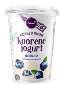 Creamy blueberry yoghurt