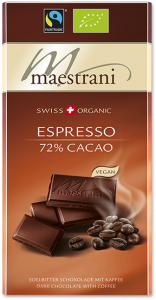 Maestrani Swiss Organic Chocolate Espresso & 72% Cacao