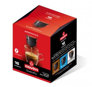 Capsules Covim GustoPiù Armonico compatible with machines Nescafè Dolce Gusto 