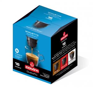 Capsules Covim GustoPiù Minuetto Decaffeinato compatible with machines Nescafè Dolce Gusto 