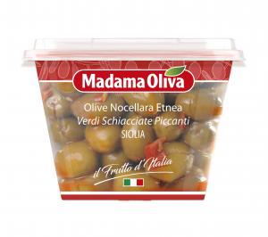 CRACKED GREEN SPICY NOCELLARA ETNEA OLIVES