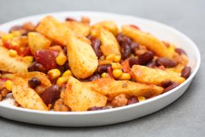 Vegan ready-to-eat meal // Kidneybean & red pepper