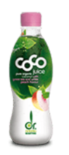 coco juice green tea and white peach