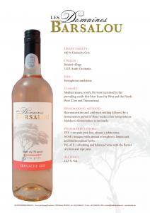 LES DOMAINES BARSALOU GRENACHE GRIS