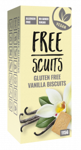 FreeScuits gluten free vanilla flavoured  biscuits with sweetener (Copy)