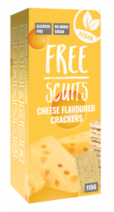FreeScuits salty cheese flavoured gluten free crackers