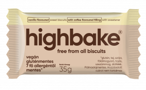 Highbake gluten free vanilla flavoured biscuits with coffee flavoured filling
