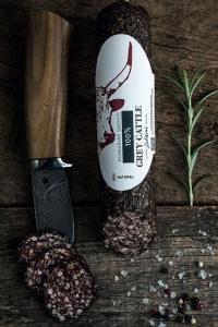 100% Grey Cattle Salami, Natural and Paprika