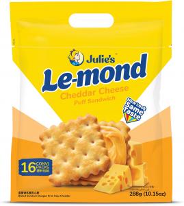 JULIE'S LE-MOND CHEDDAR CHEESE SANDWICH BISCUIT