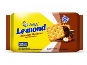 JULIE'S LE-MOND CHOC HAZELNUT SANDWICH BISCUIT