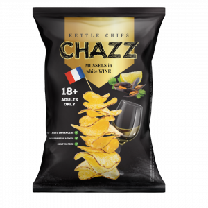 CHAZZ Kettle Potato chips Mussel and White wine flavour, 90g