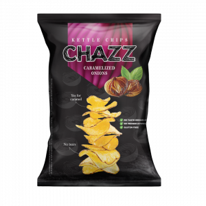 CHAZZ Kettle Potato chips Caramelised onion flavour, 90g
