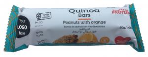 Private Label: Quinoa Bars with Orange Peels and Peanuts