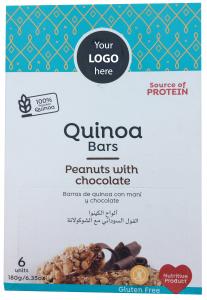 Private Label: Quinoa Bars with Chocolate and Peanuts