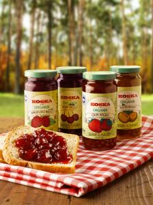 300 g organic, no sugar added preserves (strawberry, raspberry, sour cherry, apricot)