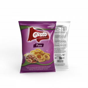 GUSTO RINGS CORN PUFFS WITH PIZZA FLAVOUR 35G