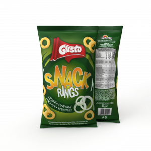 GUSTO RINGS CORN PUFFS WITH ONION FLAVOUR 80G