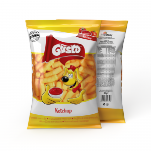 GUSTO CORN PUFFS KETCHUP 80GR
