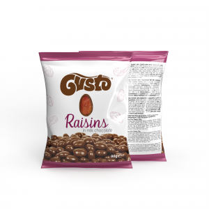GUSTO RAISINS IN MILK CHOCOLATE 80G