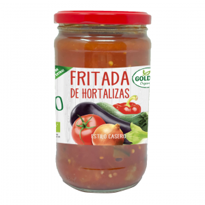 Fried vegetables in tomato sauce cans / jars