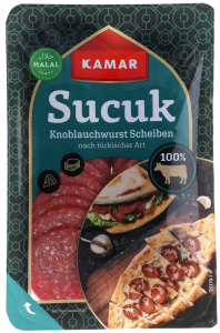 Sliced Parmak Sucuk - Garlic sausage with beef Cal.50