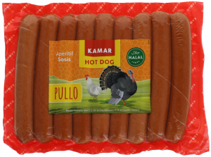 Hot Dog - Chicken product of mechanically seperated meat (chicken,turkey) with chicken meat Cal.20  -  9X44,44g