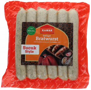 Bratwurst Garlic - Chicken grill sausages with turkey meat Cal.23   -  6X83g