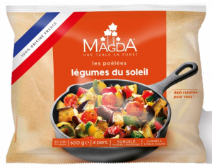 Mix french vegetables with sauce